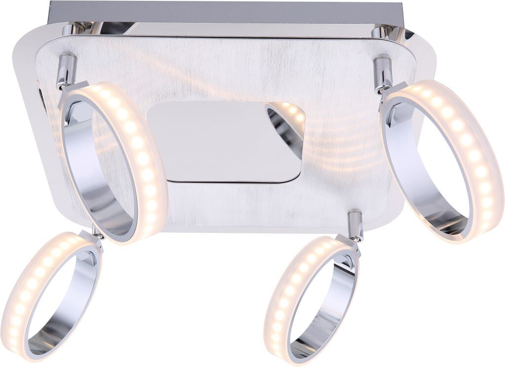 

Потолочный светильник Globo Idaho, алюминий, хром, 4xLED; 56043-4 Globo Lighting, серебро