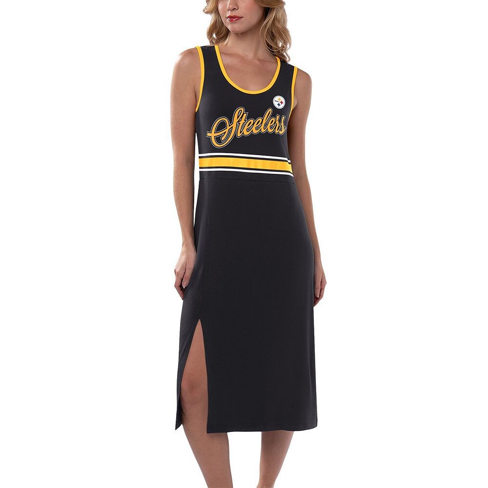 

Женское черное платье макси G-III 4Her by Carl Banks Pittsburgh Steelers Main Field, цвет Stl Black
