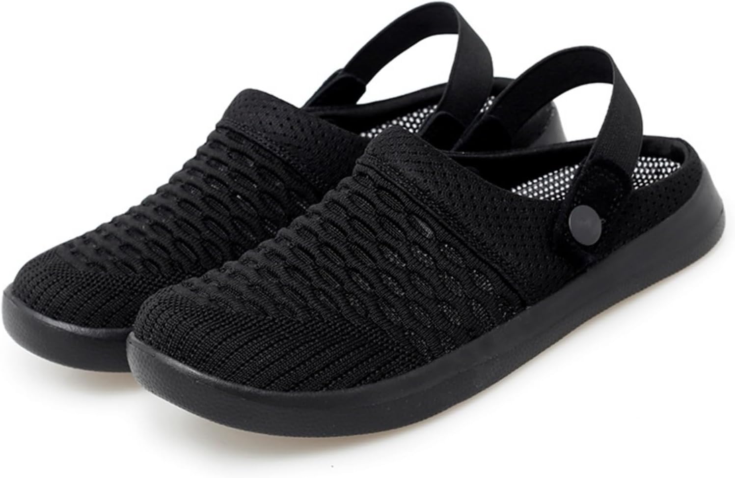 

Садовые сабо ZWRXW для женщин и мужчин, унисекс, обувь без застежки, для улицы и пляжа, легкие дышащие сабо из сетки, удобные прогулочные мюли, противоскользящие, повседневные тапочки, водная обувь для бассейна, домашние тапочки, черный