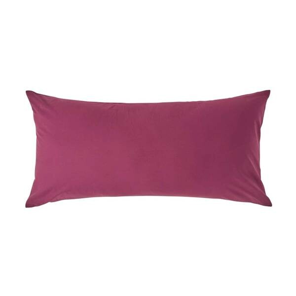 

Наволочка Homescapes Fadendichte 200, 40x1x80 см, бордовый
