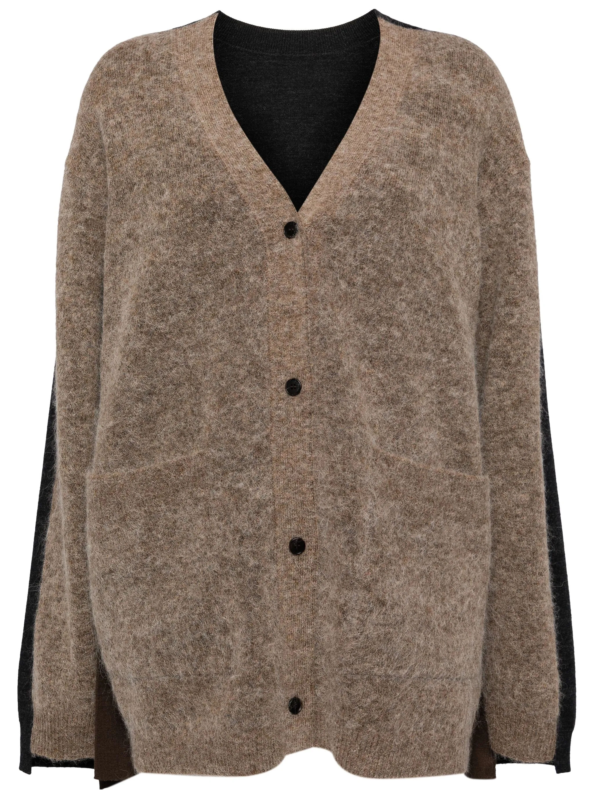 

Кардиган в стиле колор-блок Jnby, коричневый