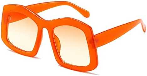 

Большие солнцезащитные очки конфетных цветов для женщин, оранжевые градиентные солнцезащитные очки, женские солнцезащитные очки UV400 MTZJH, Orange Orange