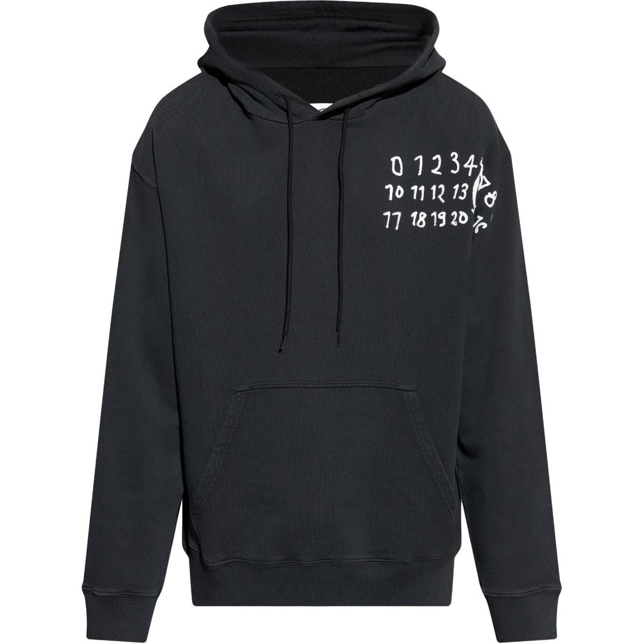 

Худи с принтом логотипа MM6 Maison Margiela черное