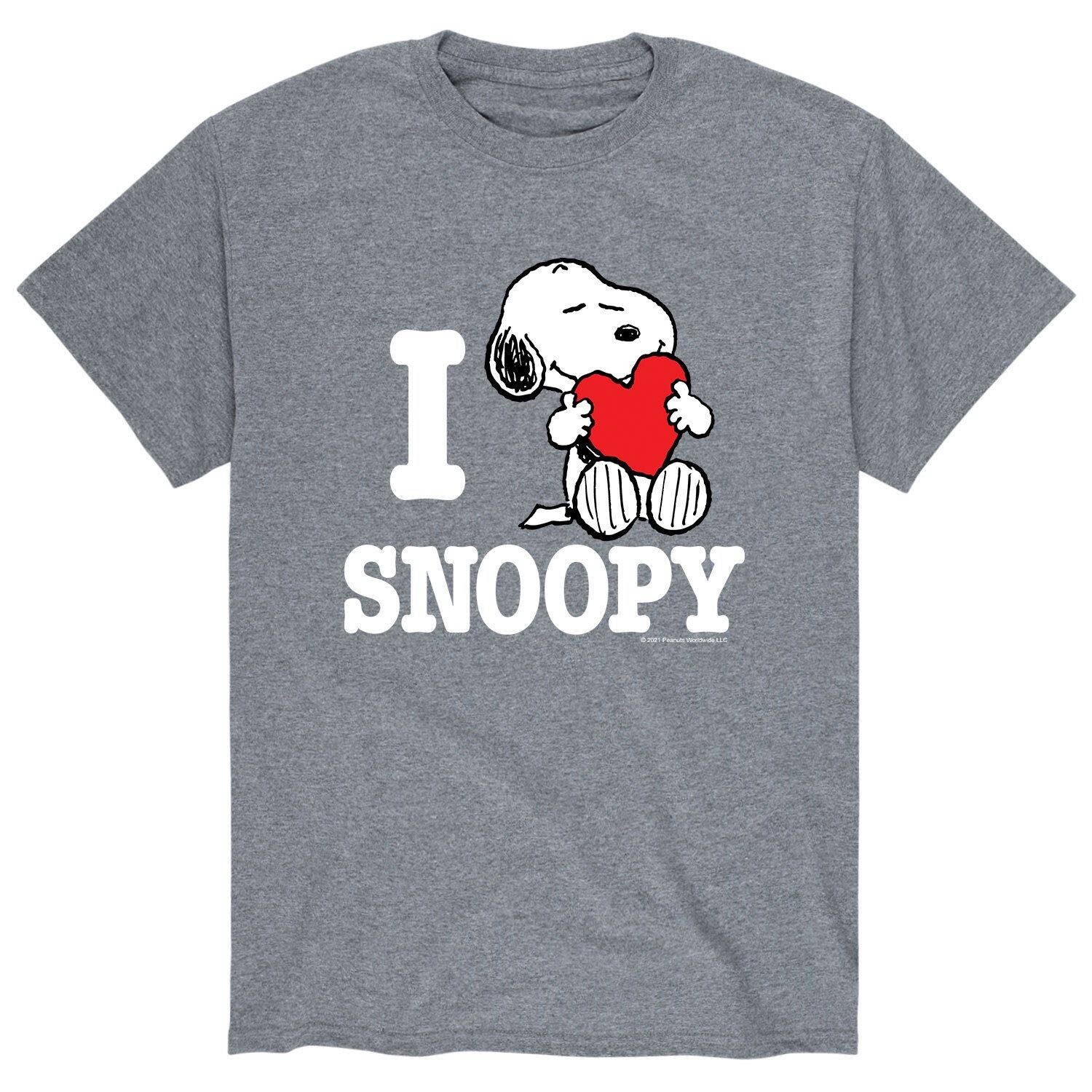 

Мужская футболка Peanuts I Love Snoopy Licensed Character