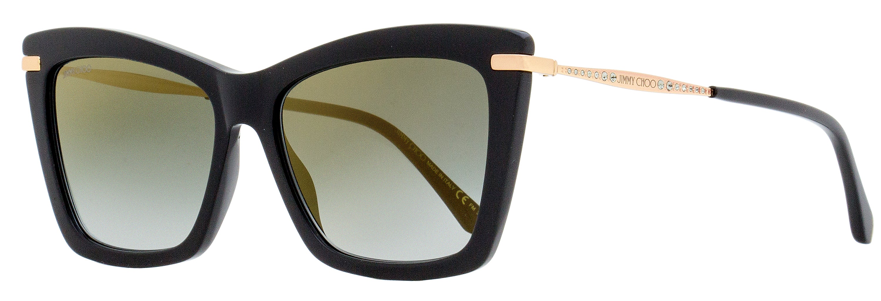 

Женские прямоугольные солнцезащитные очки Jimmy Choo Sady 807FQ черные/золотые 56 мм