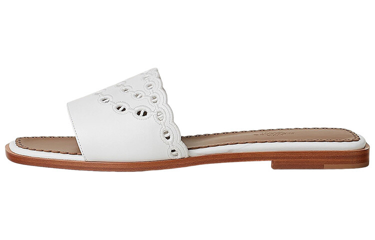 Шлепанцы Chaine D"Ancre женские белые Hermes