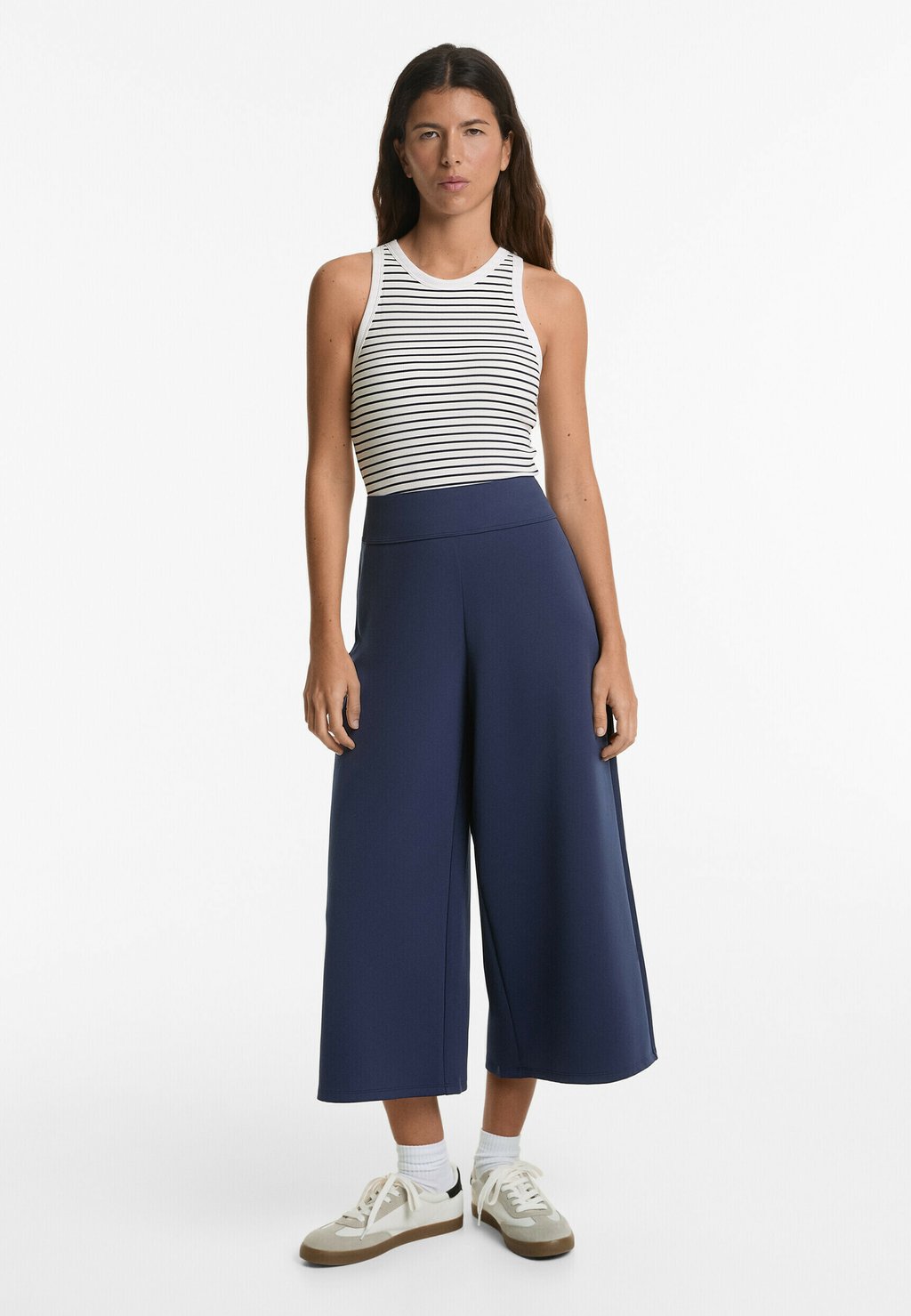 

Брюки NEOPRENE-EFFECT CULOTTE OYSHO, темно-синий