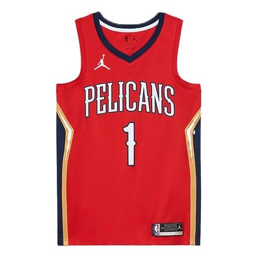 

Футболка nba new orleans pelicans limited basketball jersey sw fan edition zion red Air Jordan, красный