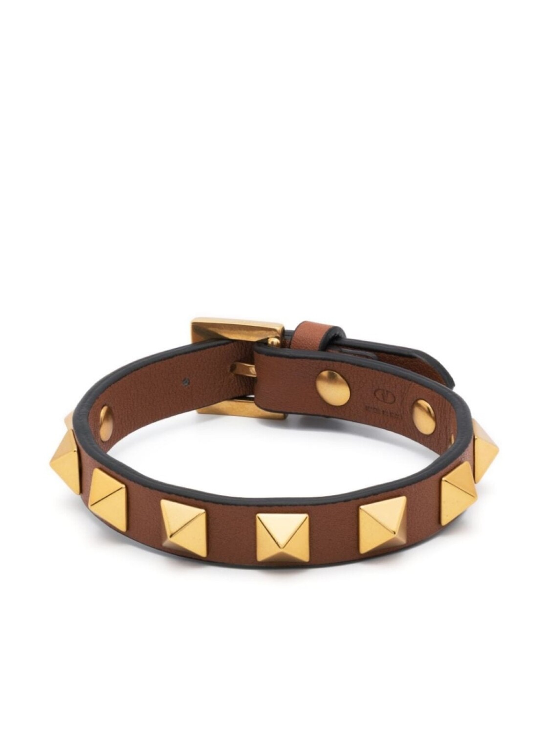 

Кожаный браслет Rockstud Valentino Garavani, коричневый
