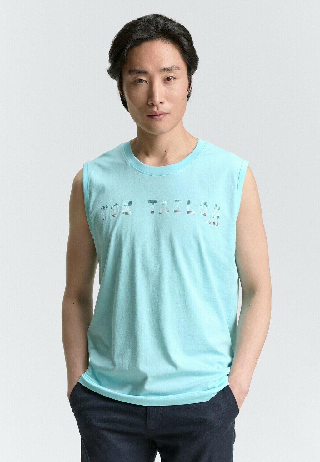 

Майка TANK MIT LOGO TOM TAILOR, бирюзовый