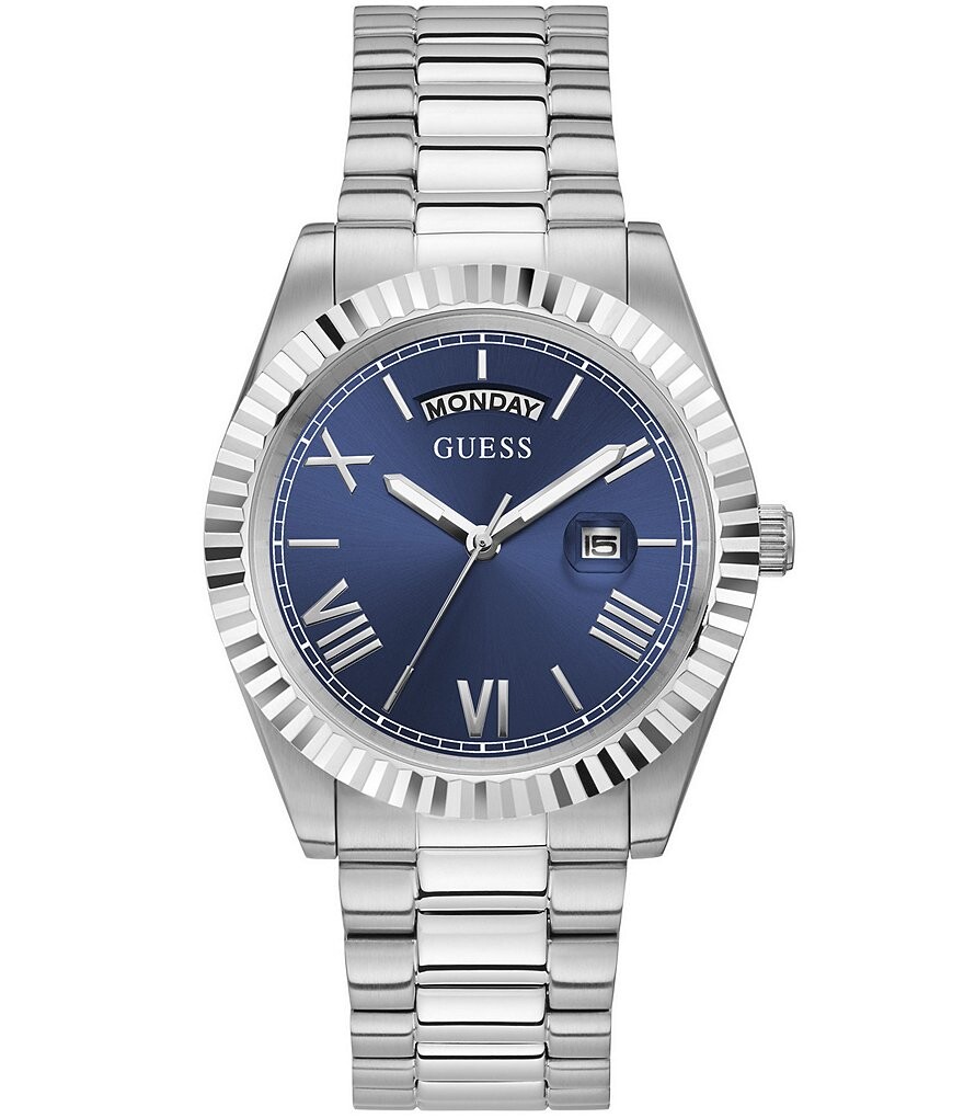 

Guess Мужские аналоговые серебристые часы-браслет Continental, серебро