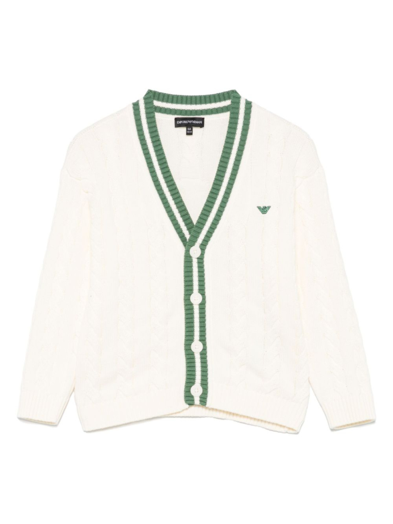 

Emporio Armani Kids кардиган с вышитым логотипом, нейтральный цвет