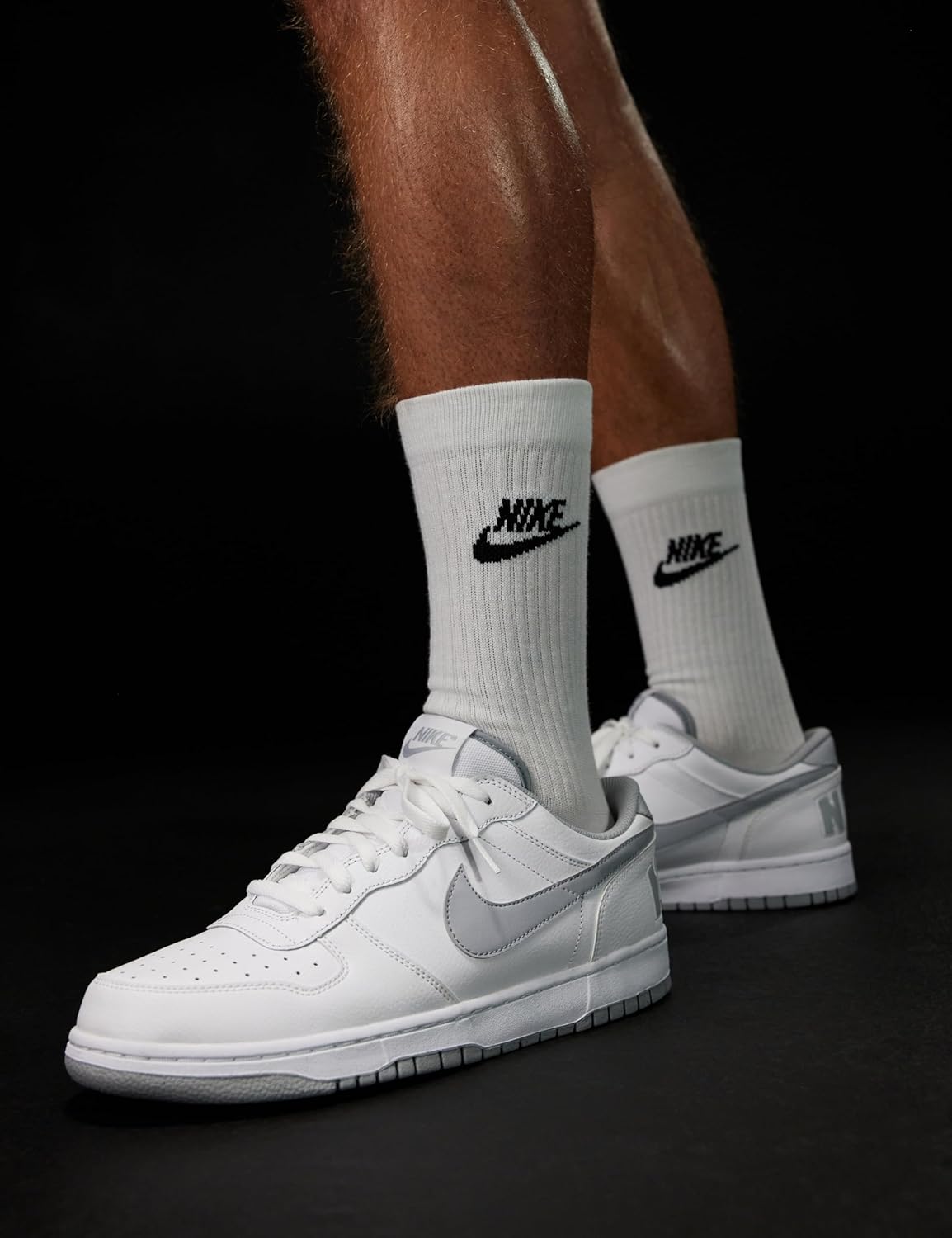 Мужские кроссовки Nike Big Low, белый/серый — фото 2