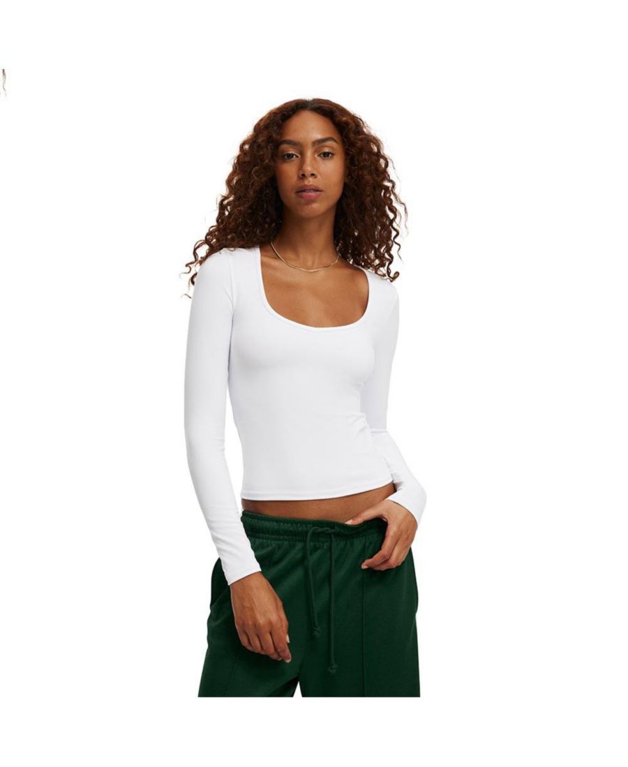 

Женская футболка с длинным рукавом Hold Me COTTON ON, White