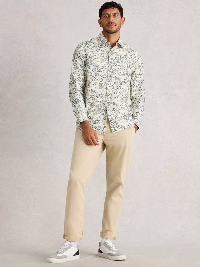 

Футболка Finsbury Cotton Regular Fit с цветочным принтом White Stuff, Natural/Multi