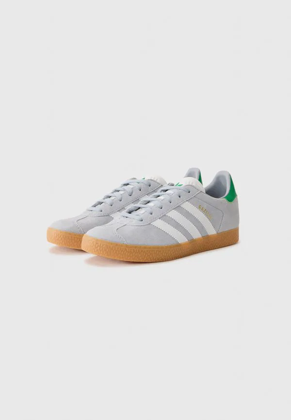 Кроссовки gazelle унисекс Adidas Originals, Halo Silver-Coloured/White/Green — фото 2