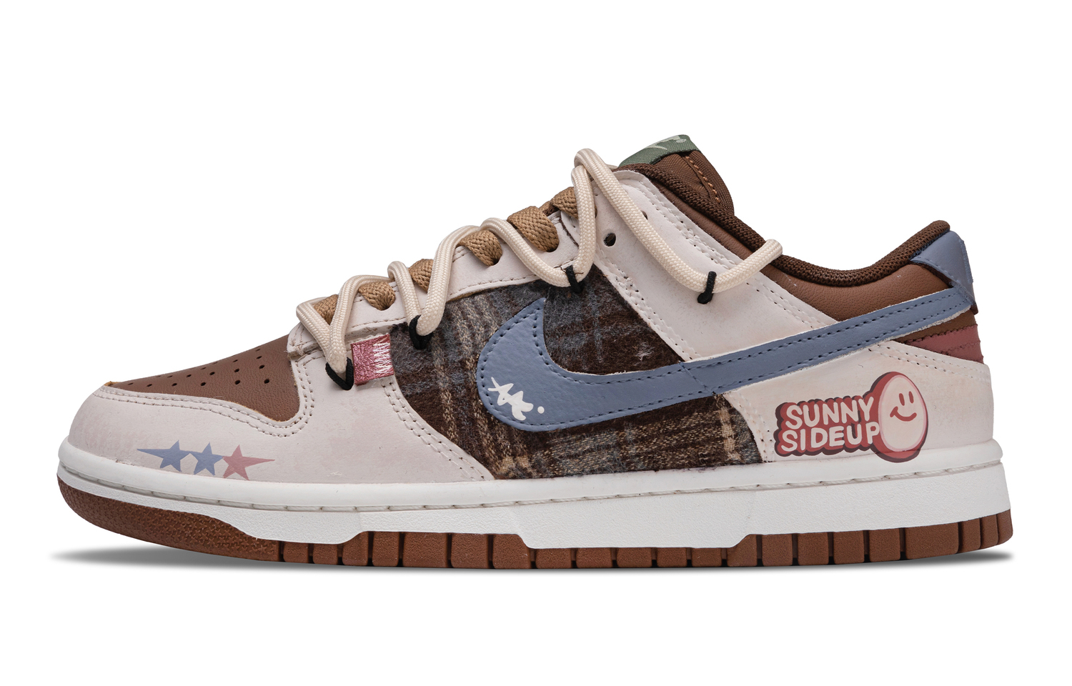 

Nike Dunk устойчивые к истиранию низкие скейтерские кроссовки unisex белые коричневые