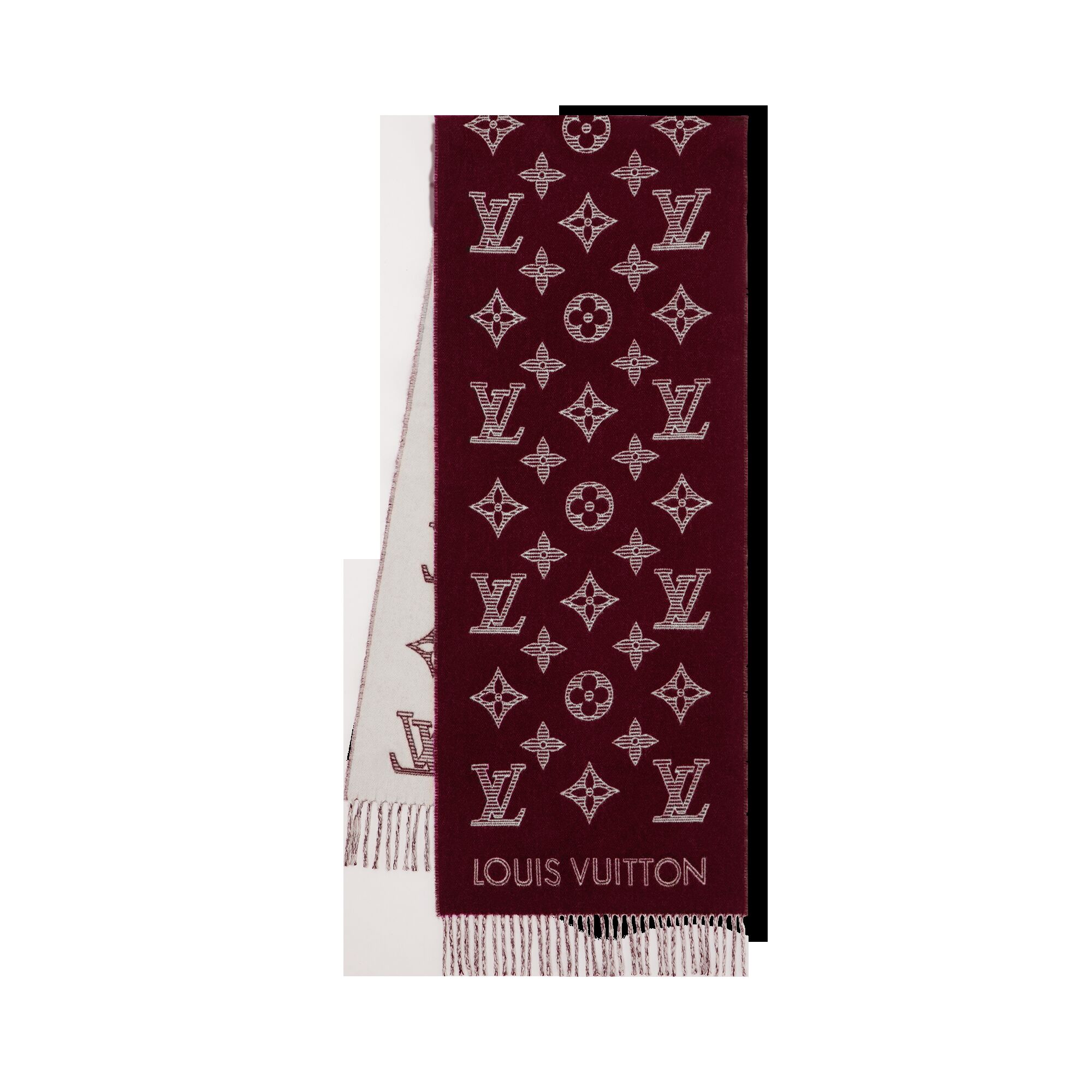 

Шарф с монограммой и тенью Louis Vuitton, красный