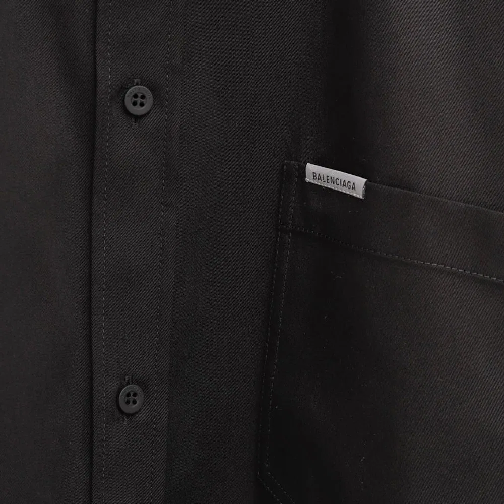 Футболка с карманом Balenciaga Black — фото 4