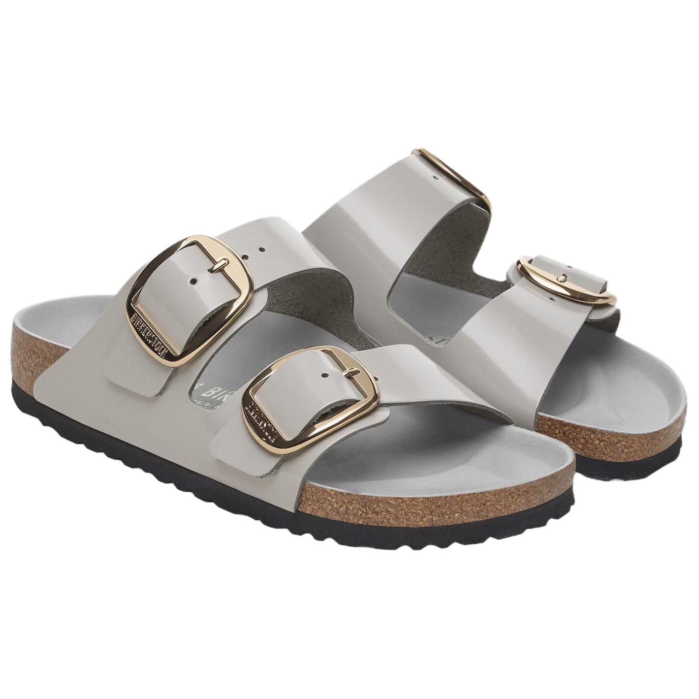 Birkenstock Аризона слайдеры с широкой пряжкой из устойчивой к истиранию ЭВА для женщин серые, цвет Gray — фото 4