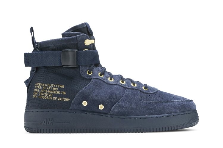 

Кроссовки Nike SF Air Force 1 Mid 'Obsidian', синий