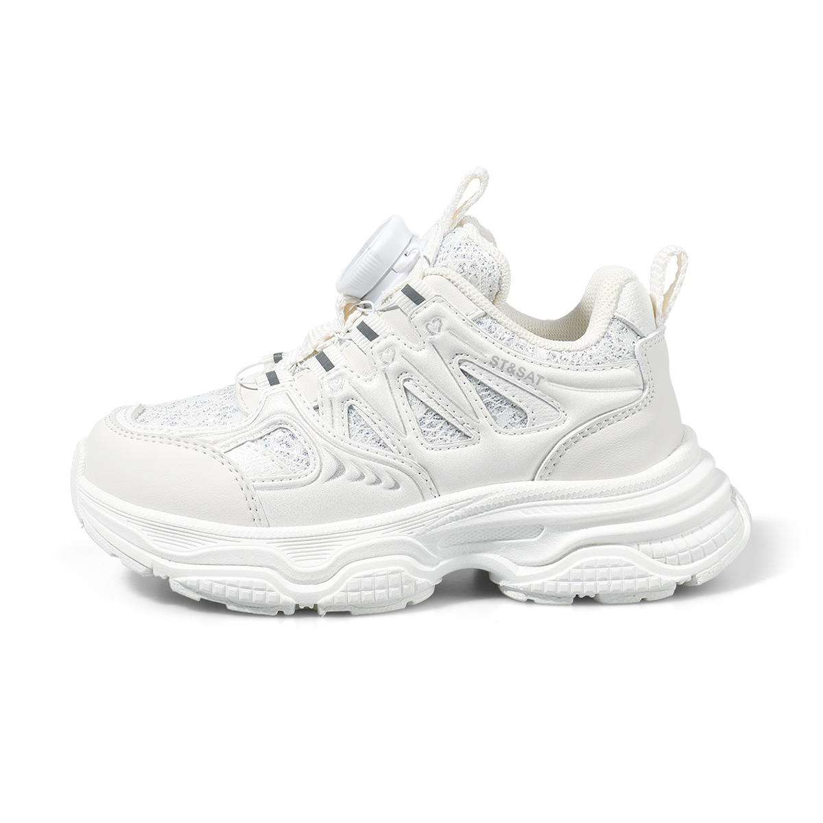 

Кроссовки для бега с противоскользящей подошвой, легкие, с амортизацией и низким верхом для детей ST&SAT KIDS, Crescent Rice