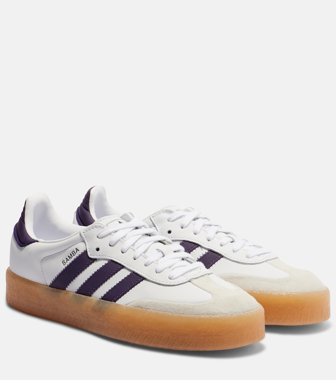 Кроссовки Sambae из кожи и замши Adidas, Ftwr White/Off White/Aurora