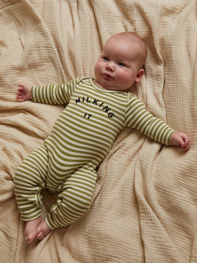 

Детский комбинезон для сна Milking It Stripe из органического хлопка Claude & Co, Multi