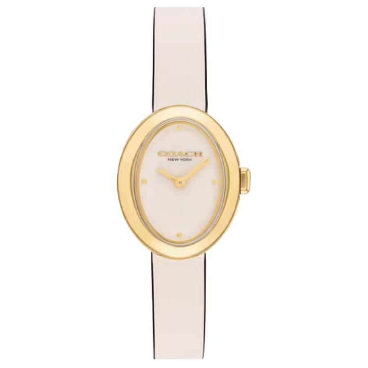 

COACH Женские часы кварцевый механизм кожаный ремешок 22,5 мм розовый циферблат