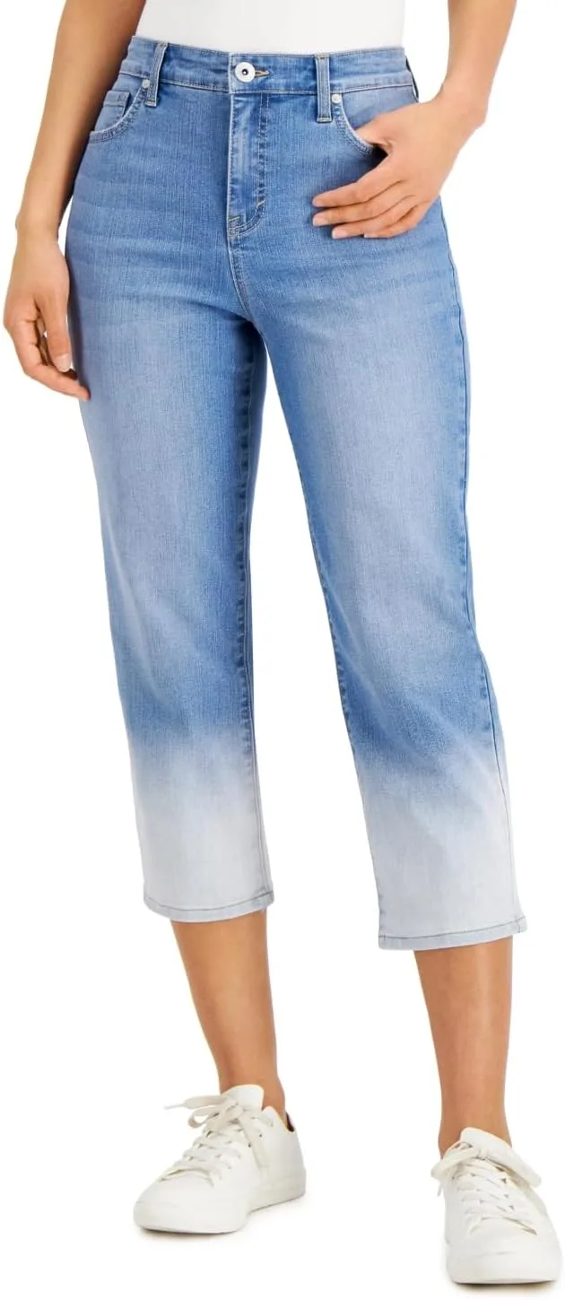 

Style & Co. Petite High Rise Straight Crop