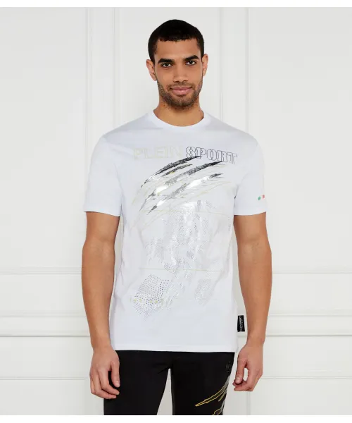 

Футболка с фольгой Loose fit Plein Sport, белый