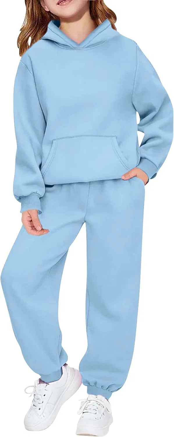 Спортивный костюм из флиса для девочек, 2 предмета, Light Blue