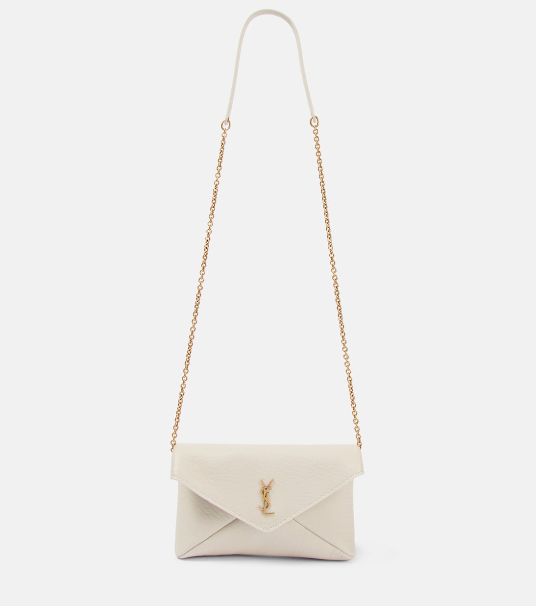

Кожаный клатч Cassandre Saint Laurent, Blanc Vintage