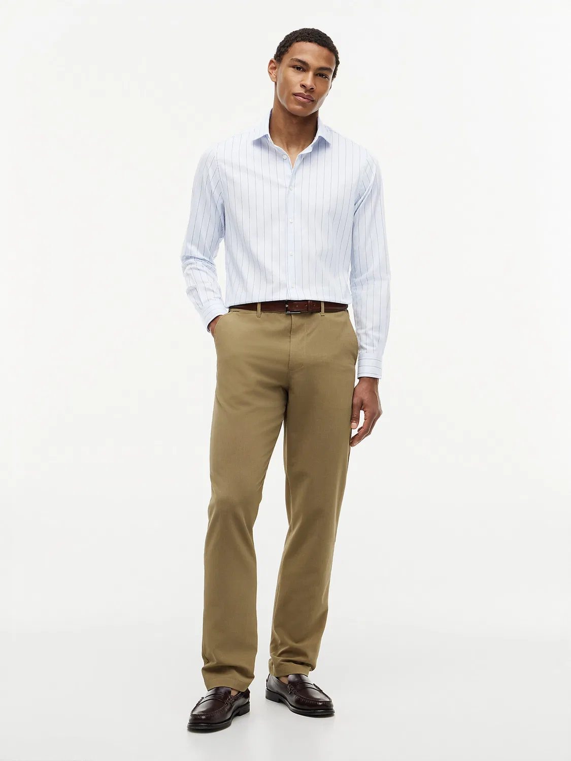 Деловая рубашка приталенного кроя Tommy Hilfiger, Marine Blue/Pastel Blue — фото 3