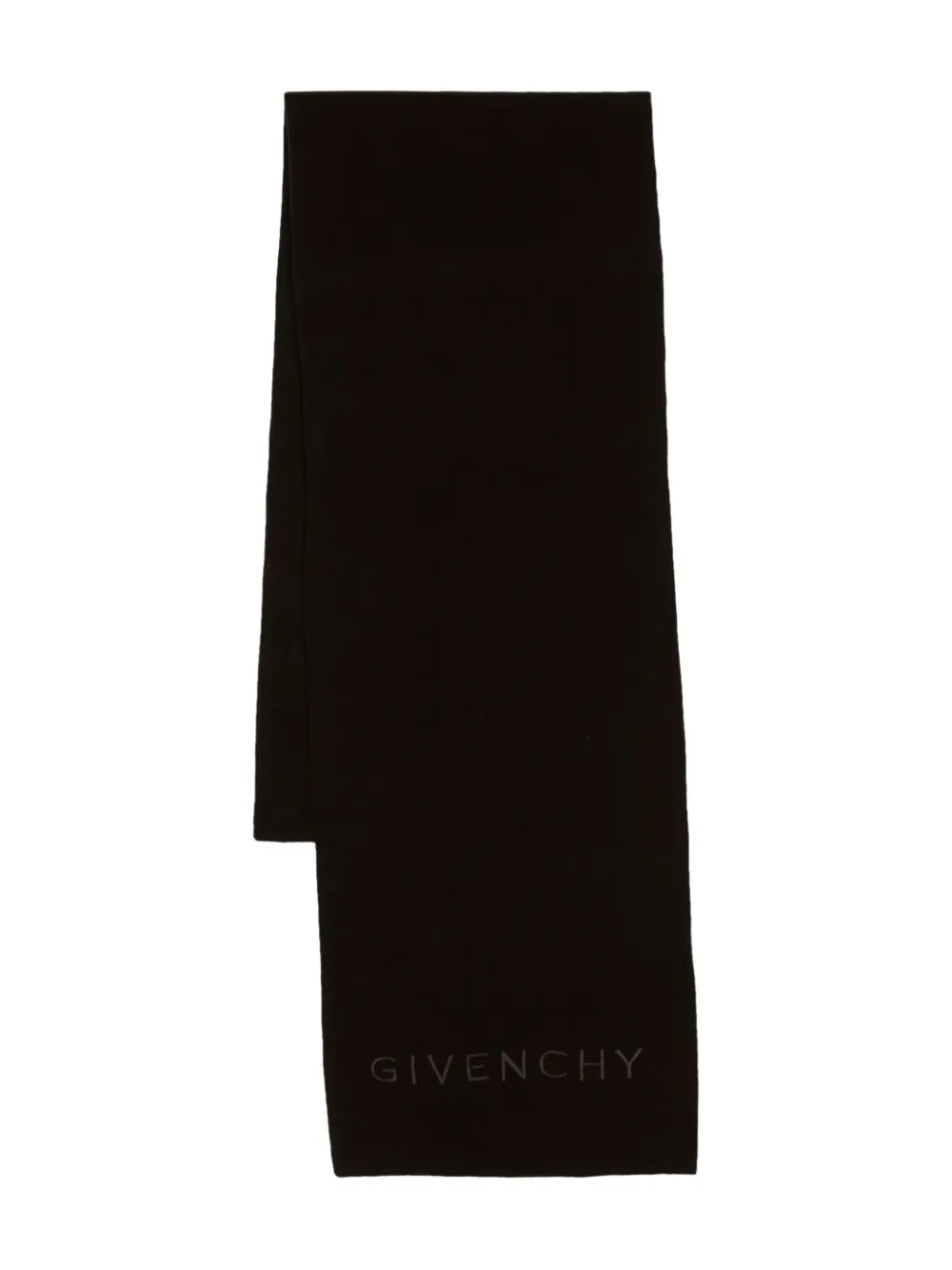 

Шерстяной шарф с вышитым логотипом Givenchy, коричневый