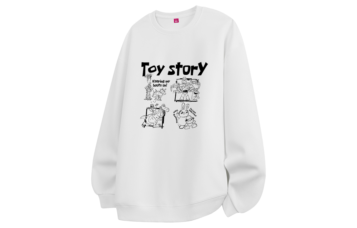 

Толстовка унисекс с круглым вырезом, средней плотности Disney, белый fleece-lined