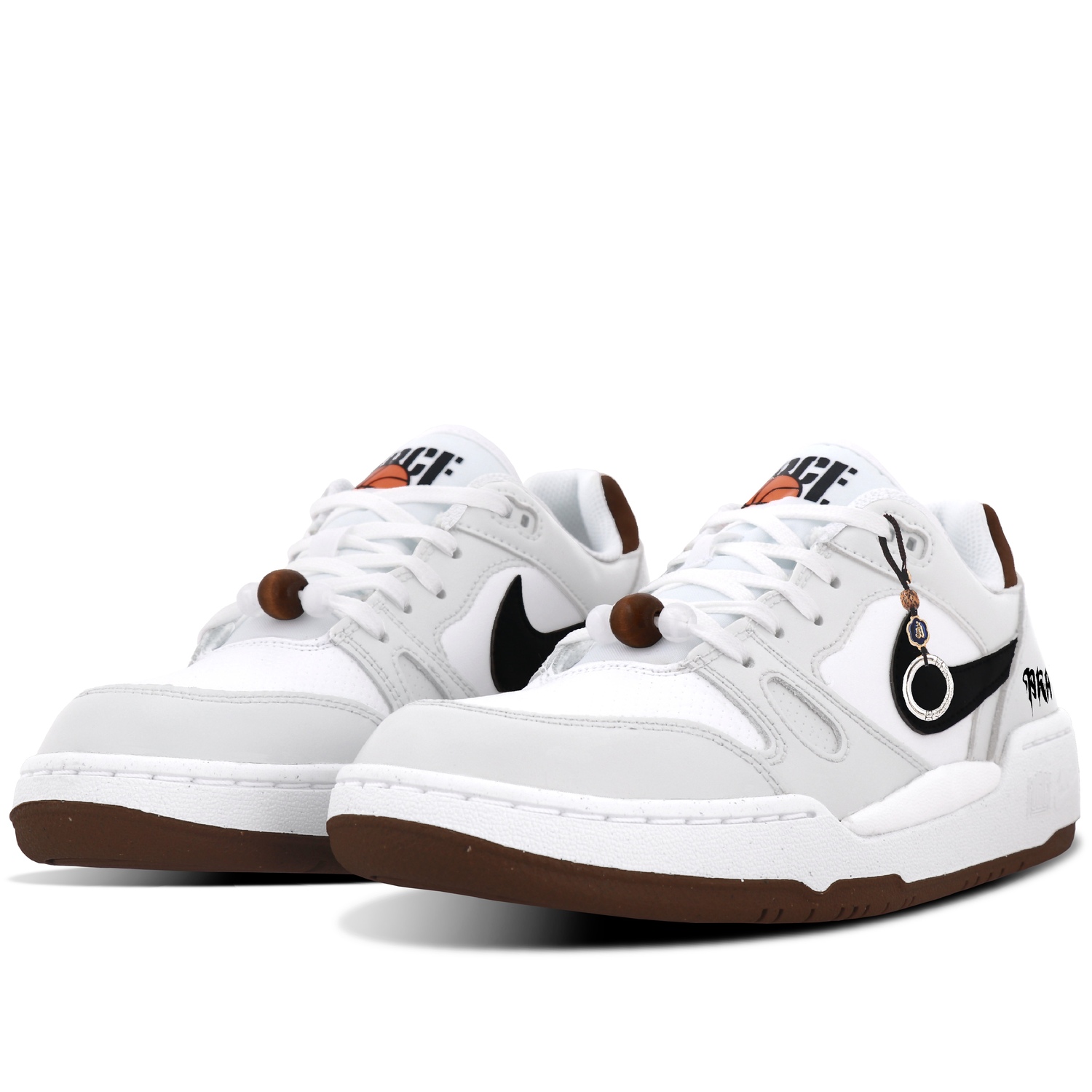 Nike Мужские низкие скейтбордические кроссовки Full Force, износостойкие, сбалансированные, легкие, увеличивающие рост, черный и серый — фото 4