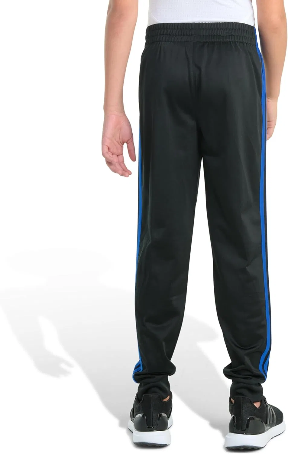 Детские спортивные брюки Adidas Tricot 3-Stripe Jogger, Black With Blue — фото 3