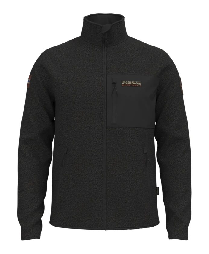 

Флисовая куртка Yupik с застежкой-молнией по всей длине. Napapijri, черный