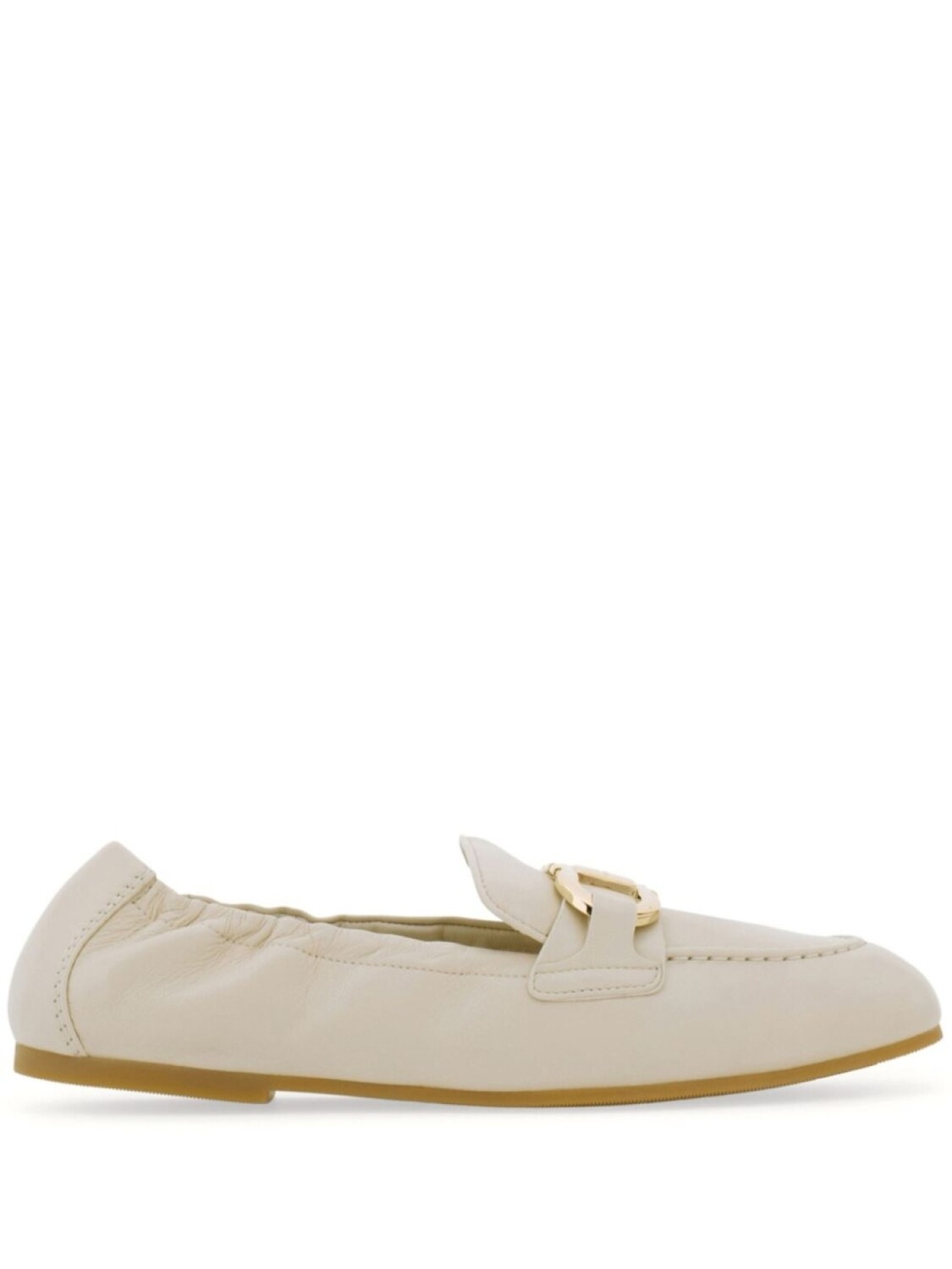 Мокасины из эластичной кожи Ferragamo, белый