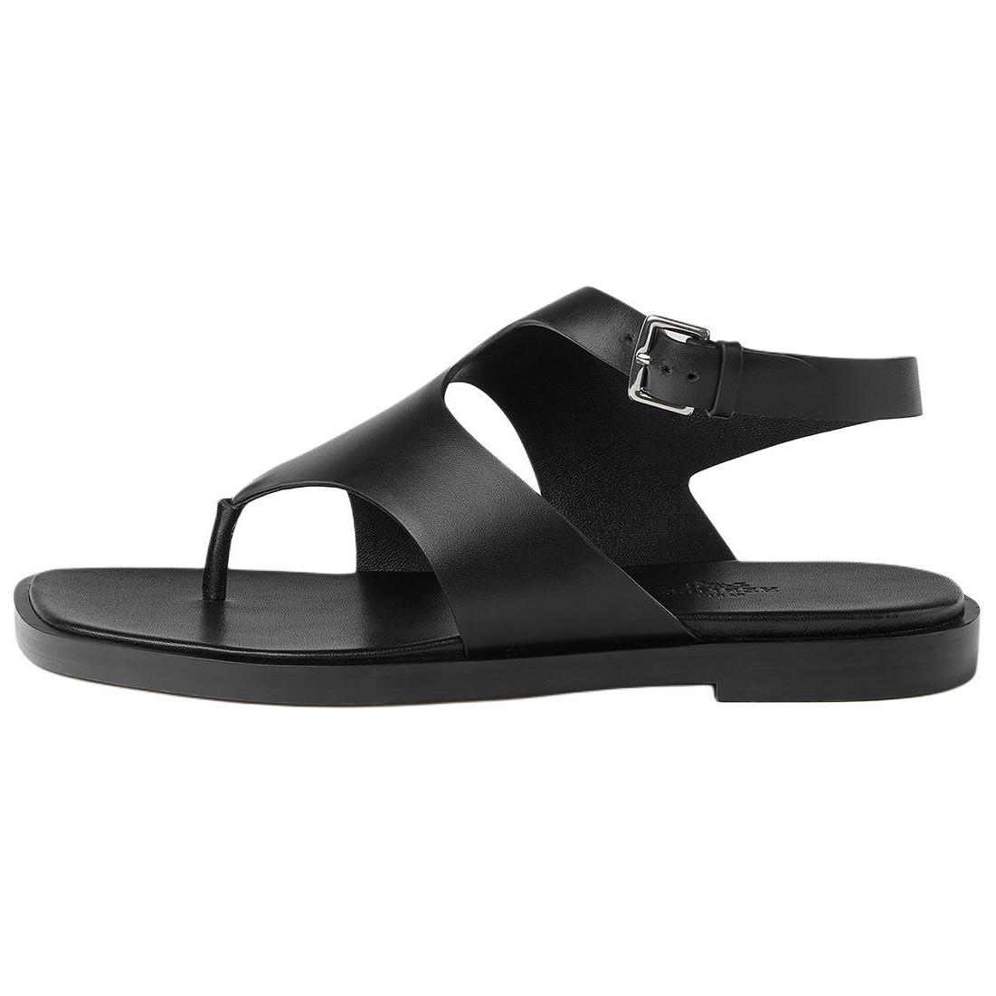 HERMES Сандалии Karen One Strap, женские, черные