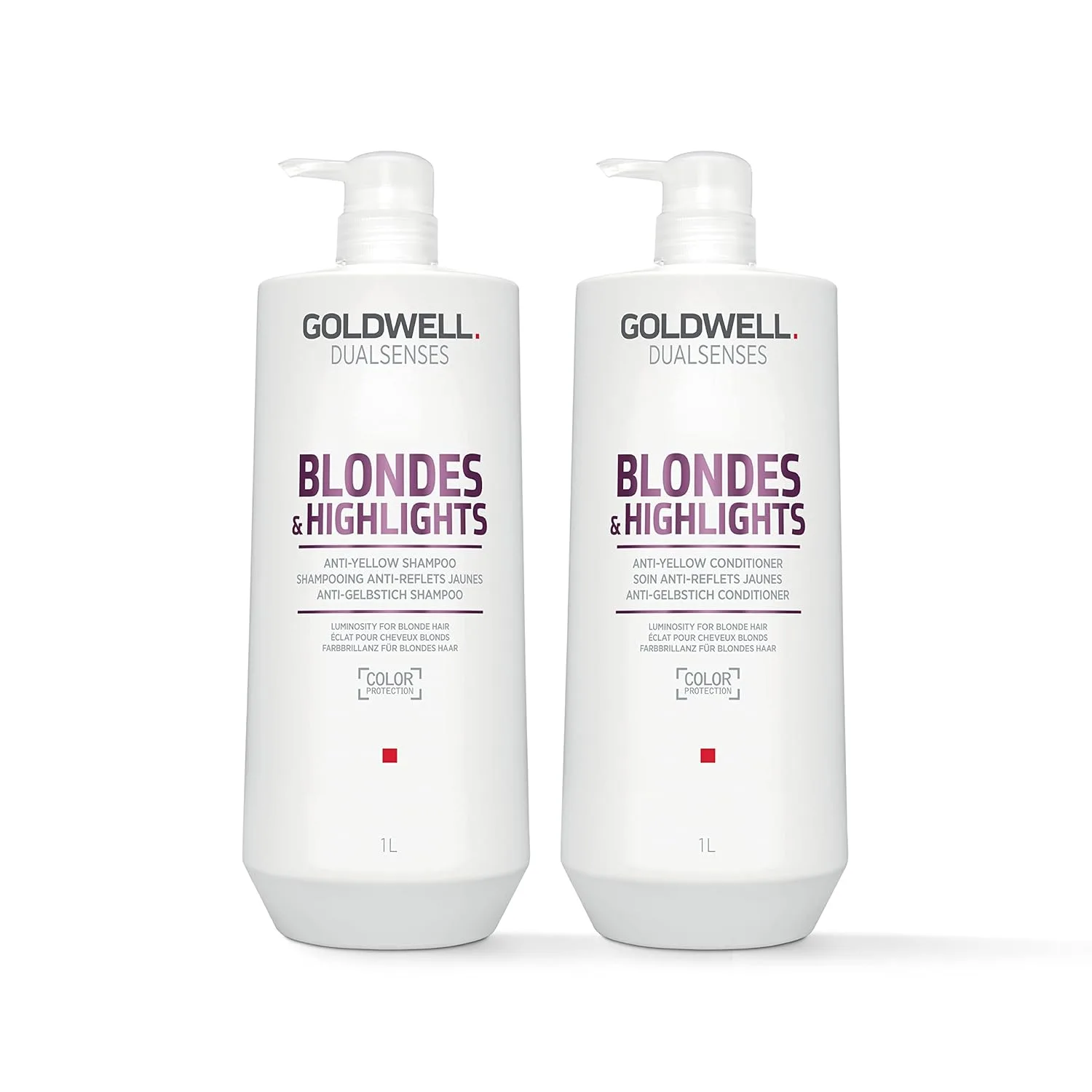 Шампунь против желтизны Goldwell Dualsenses Blondes & Highlights 1000 мл (2 шт.)