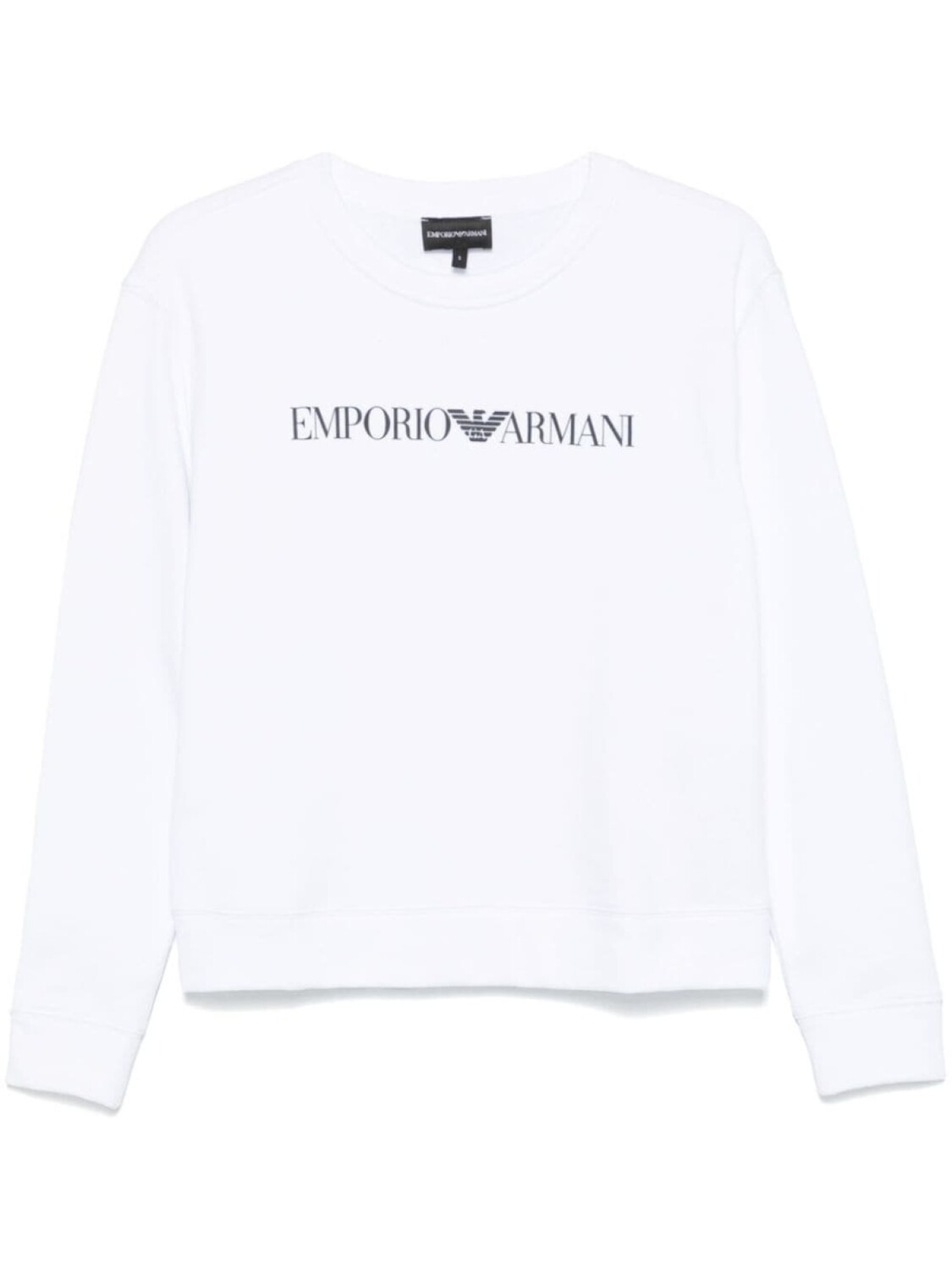 

Толстовка из органического хлопка с логотипом Emporio Armani, белый