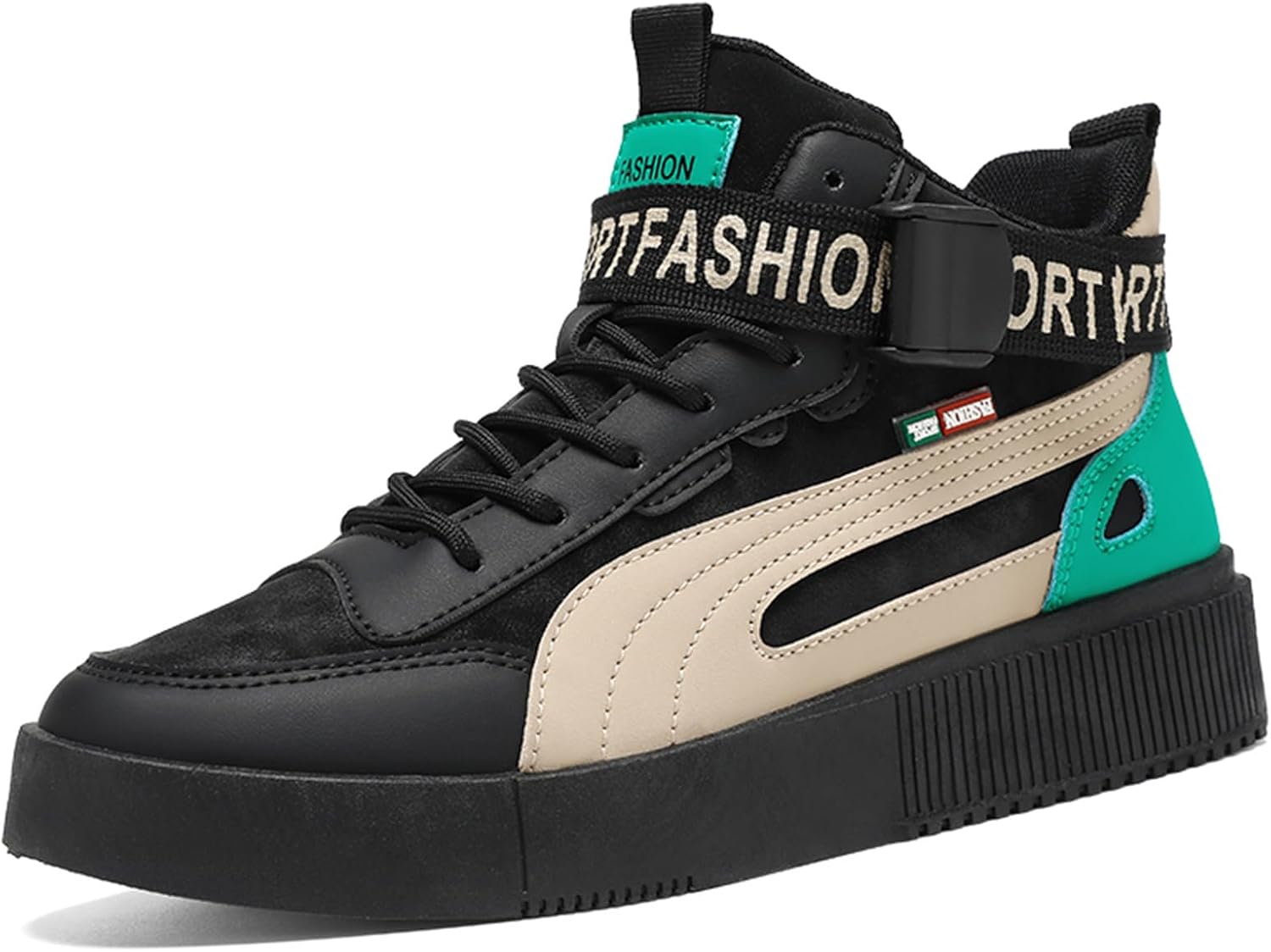 

Мужские высокие кеды GSIGUL для скейтборда, повседневной ходьбы, кроссовки с граффити, модные спортивные обувь, зеленый