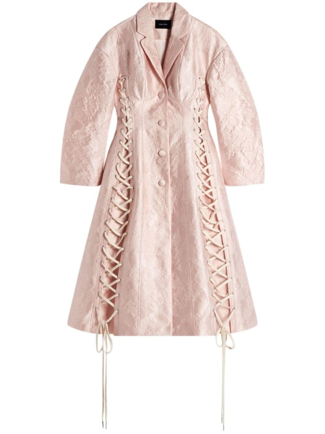 

Simone Rocha пальто со шнуровкой и корсетом, розовый