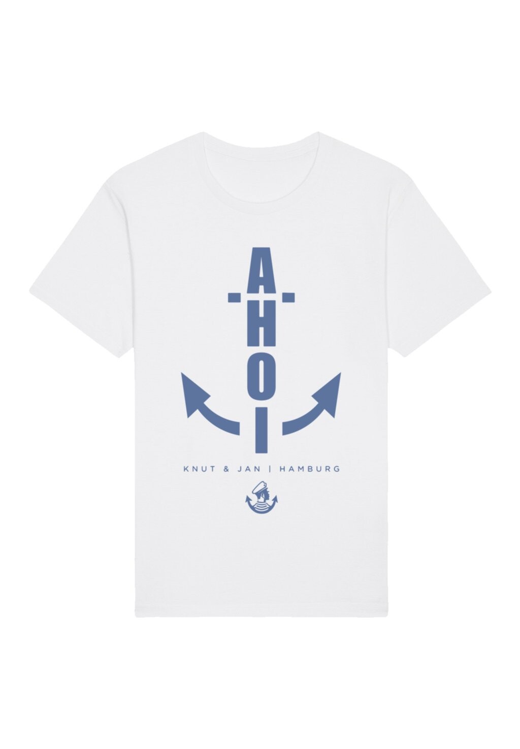 

Футболка с принтом AHOI ANKER BLAU KNUT JAN HAMBURG F4NT4STIC, белый