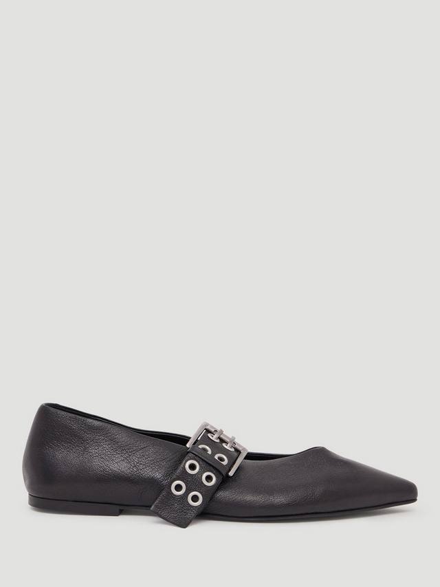 Туфли-лодочки с заостренным мысом и пряжкой HUSH, Black