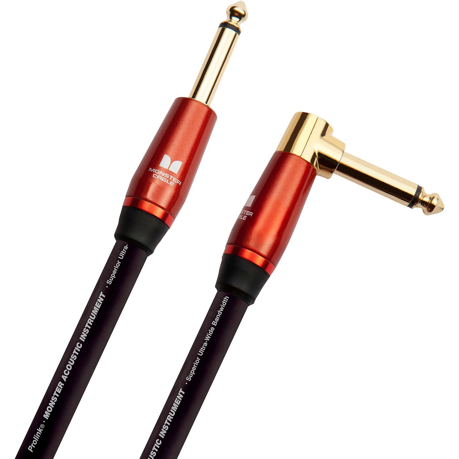 

Monster Cable Prolink Acoustic Pro Аудиоинструментальный кабель, от углового до прямого, 21 фут, черный