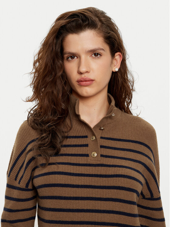 Свитер relaxed fit WW0WW44981 Tommy Hilfiger, коричневый — фото 4