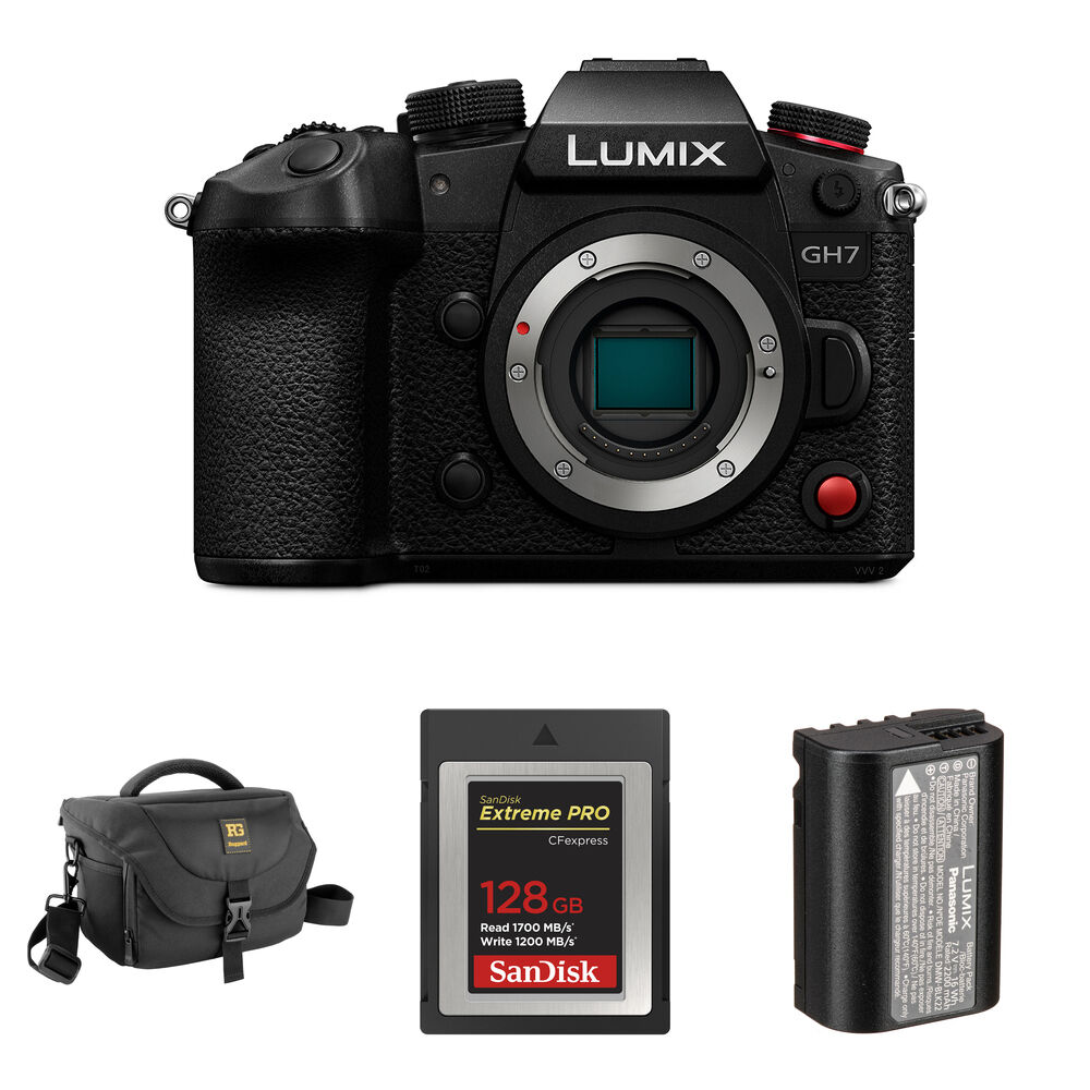 

Беззеркальная камера Panasonic Lumix GH7 Mirrorless Camera with Essentials+ Kit